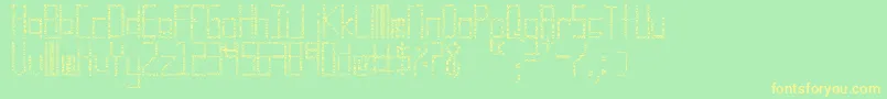 CuadroCuadroCuadro Font – Yellow Fonts on Green Background