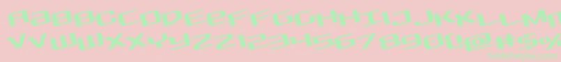 Sdfrotate Font – Green Fonts on Pink Background