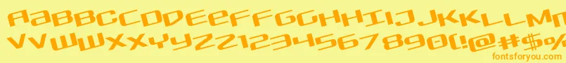 Sdfrotate Font – Orange Fonts on Yellow Background