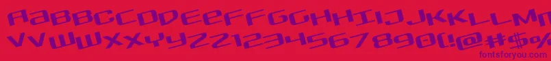 Sdfrotate Font – Purple Fonts on Red Background