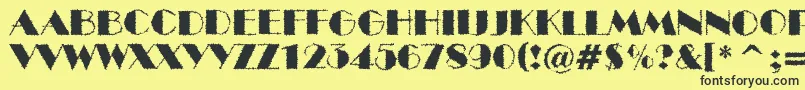 ABenttitulbrk Font – Black Fonts on Yellow Background