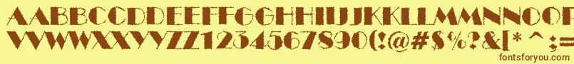 ABenttitulbrk Font – Brown Fonts on Yellow Background