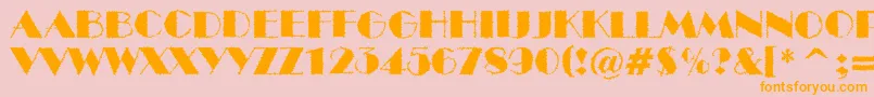 ABenttitulbrk Font – Orange Fonts on Pink Background