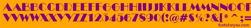 ABenttitulbrk Font – Purple Fonts on Orange Background