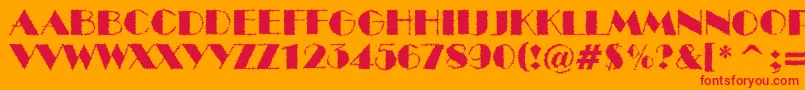ABenttitulbrk Font – Red Fonts on Orange Background
