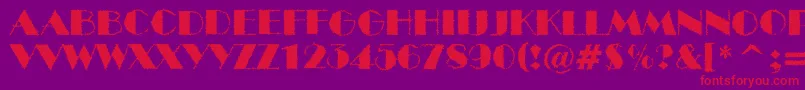 ABenttitulbrk Font – Red Fonts on Purple Background