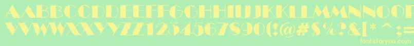 ABenttitulbrk Font – Yellow Fonts on Green Background