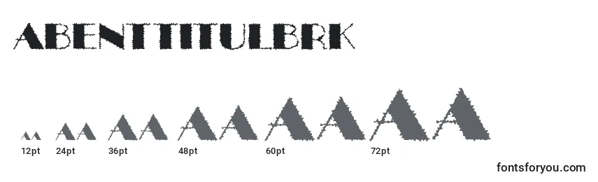 Размеры шрифта ABenttitulbrk