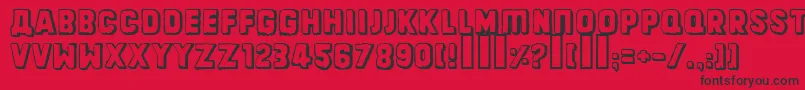 Dinarjev Font – Black Fonts on Red Background