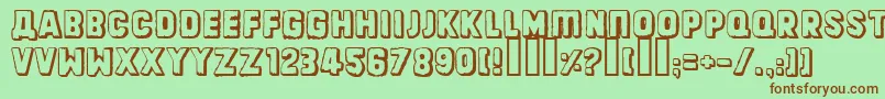 Dinarjev Font – Brown Fonts on Green Background