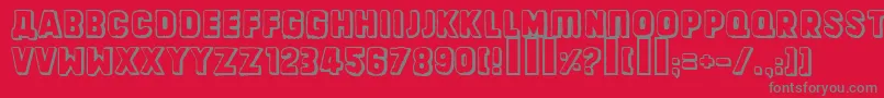 Dinarjev Font – Gray Fonts on Red Background