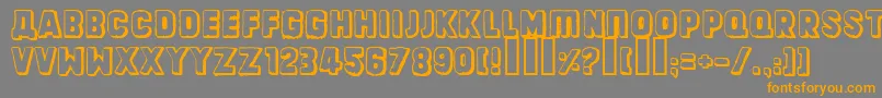 Dinarjev Font – Orange Fonts on Gray Background