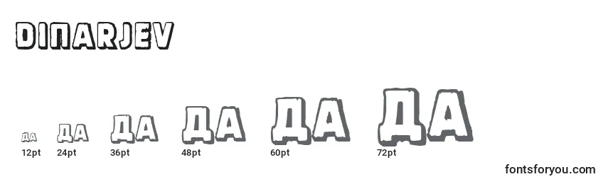 Dinarjev Font Sizes