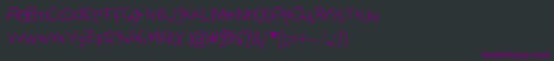 フォントCuteFont – 黒い背景に紫のフォント