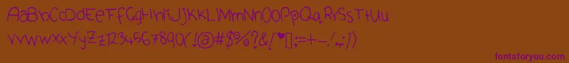 Шрифт CuteFont – фиолетовые шрифты на коричневом фоне