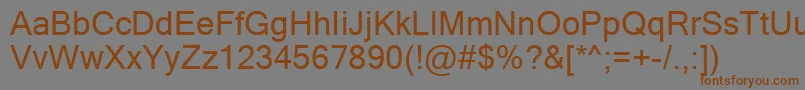 MicrosoftSansSerif Font – Brown Fonts on Gray Background