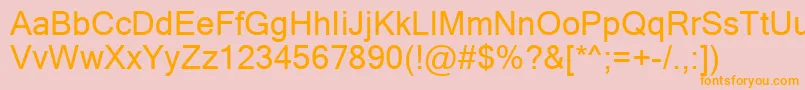 MicrosoftSansSerif Font – Orange Fonts on Pink Background