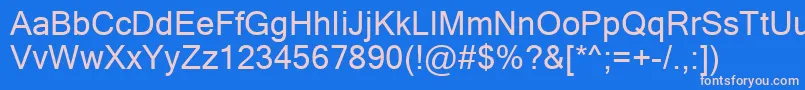 MicrosoftSansSerif Font – Pink Fonts on Blue Background