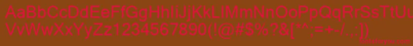 MicrosoftSansSerif Font – Red Fonts on Brown Background