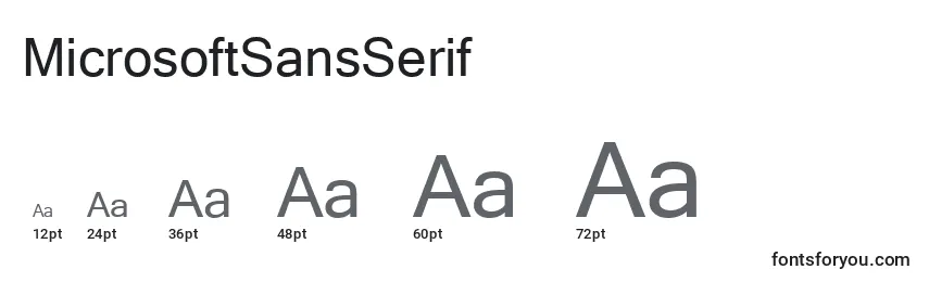 Размеры шрифта MicrosoftSansSerif