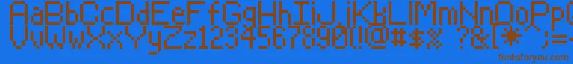 Шрифт Rasterman – коричневые шрифты на синем фоне