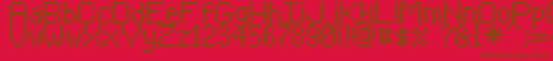 Rasterman Font – Brown Fonts on Red Background