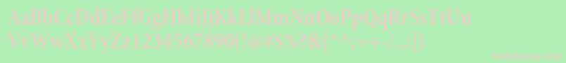 MinionproSemiboldcnsubh Font – Pink Fonts on Green Background