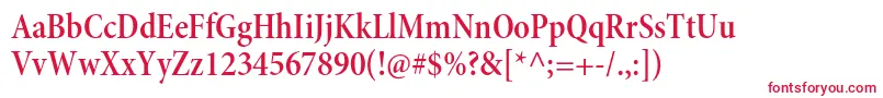 MinionproSemiboldcnsubh Font – Red Fonts