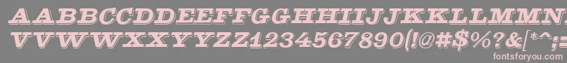 GoldstoneItalic Font – Pink Fonts on Gray Background