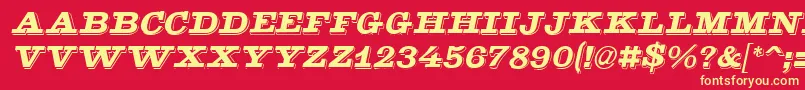 GoldstoneItalic Font – Yellow Fonts on Red Background