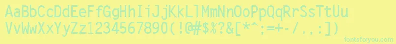 fuente Letr65x – Fuentes Verdes Sobre Fondo Amarillo