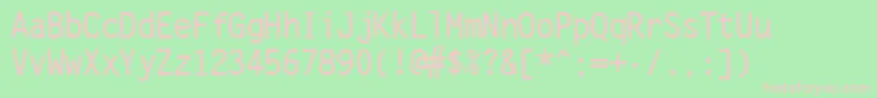 Letr65x-Schriftart – Rosa Schriften auf grünem Hintergrund