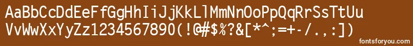 Letr65x Font – White Fonts on Brown Background