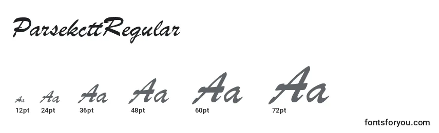 ParsekcttRegular Font Sizes