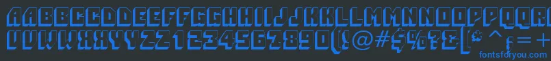 PioneerBt Font – Blue Fonts on Black Background