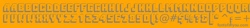 PioneerBt Font – Gray Fonts on Orange Background