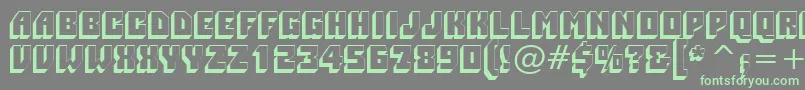 PioneerBt Font – Green Fonts on Gray Background