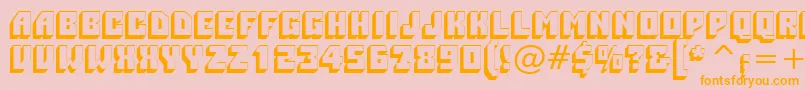 PioneerBt Font – Orange Fonts on Pink Background