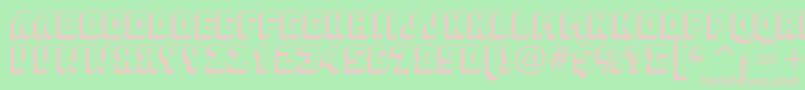 PioneerBt Font – Pink Fonts on Green Background