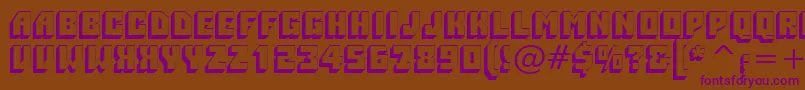 PioneerBt Font – Purple Fonts on Brown Background