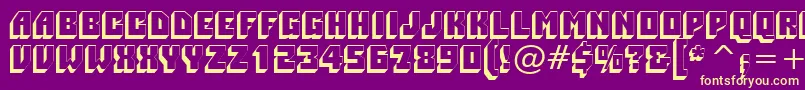 More about PioneerBt Font PioneerBt Font – Yellow Fonts on Purple Background