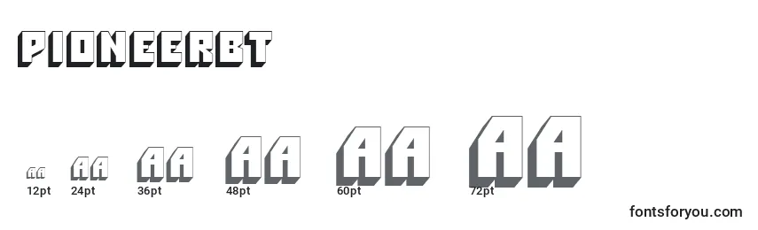 PioneerBt Font Sizes