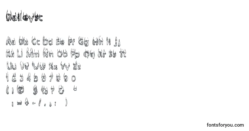 Czcionka Baileysc – alfabet, cyfry, specjalne znaki