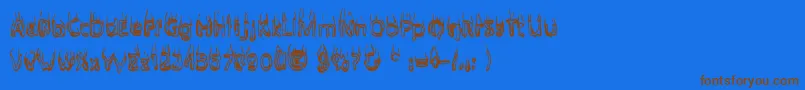 More about Baileysc Font Baileysc Font – Brown Fonts on Blue Background