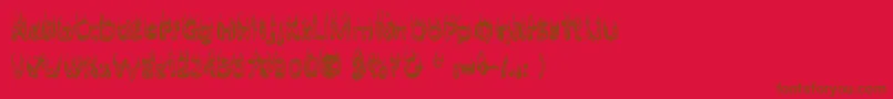 Baileysc Font – Brown Fonts on Red Background