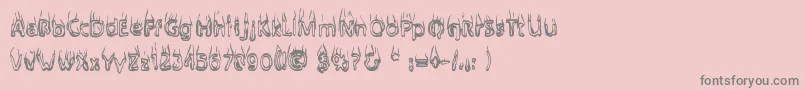 Baileysc Font – Gray Fonts on Pink Background