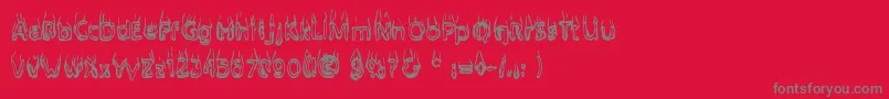 Baileysc Font – Gray Fonts on Red Background