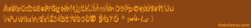 More about Baileysc Font Baileysc Font – Orange Fonts on Brown Background