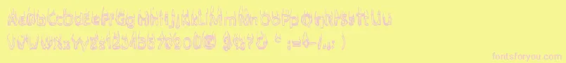 Baileysc Font – Pink Fonts on Yellow Background