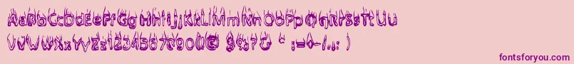 Baileysc Font – Purple Fonts on Pink Background